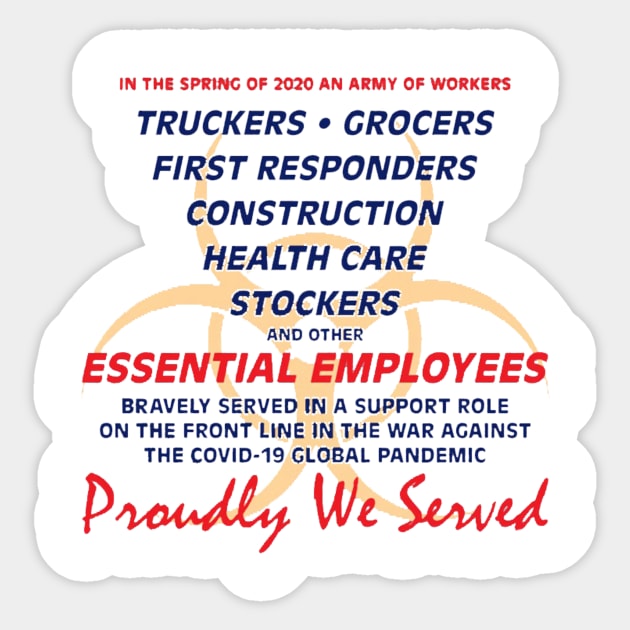 Essential Workers Covid-19 Sticker by brandongan48